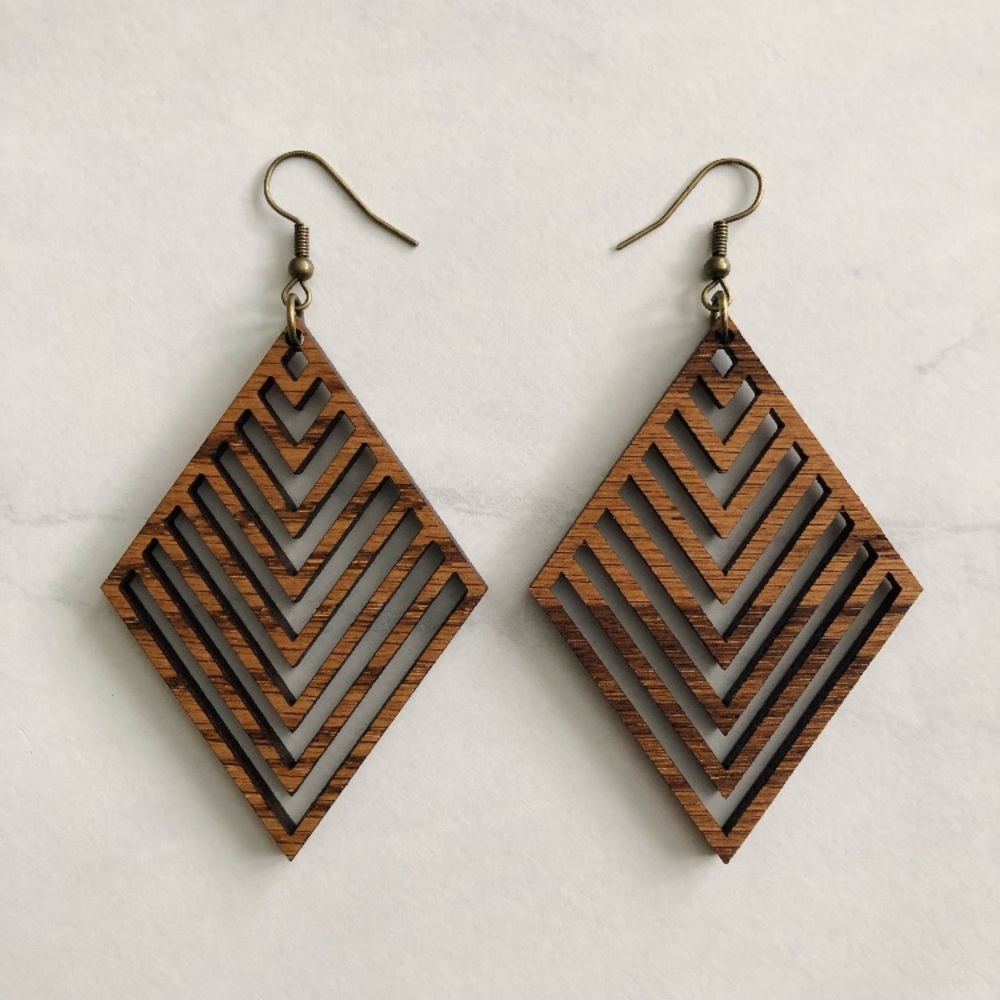 Wooden Endo Earrings